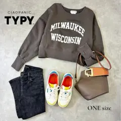 【即売れ◎】CIAOPANIC TYPY スウェット／ゆるだぼ短丈／ブラウン系