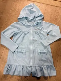 BRANSHES 水色 フリル付きラッシュガード 120