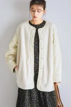 studioCLIP リバーシブルキルトブルゾン