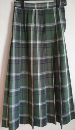 green label relaxing チェック柄 ロングプリーツスカート