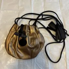 【美品】ロンシャン（Longchamp）巾着ショルダーミニバッグ