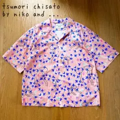 ツモリチサト ニコアンド スカラップ 半袖 シャツ 柄物 カラフル