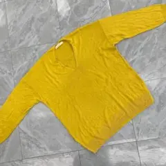 chocol raffine robe Vネックニットセーター マスタード F