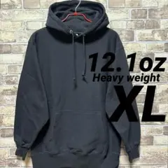 12.1oz ヘビーウェイトパーカー　XL　無地　ブラック