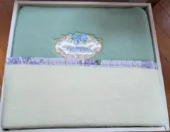 (未使用？)Yumi Katsura 花柄刺繍 毛布／ブラウンケット