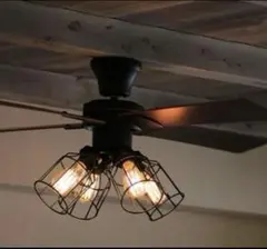 JAVALOシーリングファンライトBK　美品