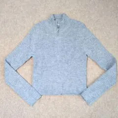GU グレー ハイネック セーター M