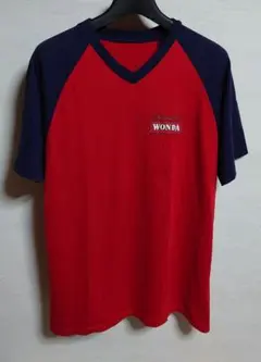 WONDA Morning Shot ラグランTシャツ レッド ネイビーのサムネイル