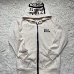 HUSHUSHフード付きパーカー ジップアップ裏起毛130cm