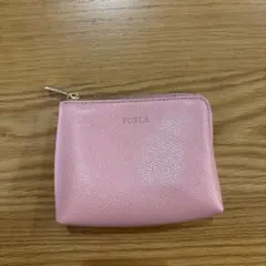 FURLA ピンク レザーポーチ