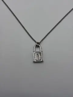 Christian Dior パドロック ネックレス シルバー