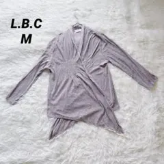 L.B.C カーディガン 長袖 茶 M ショールカラーカーディガンのサムネイル