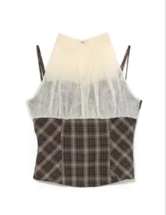 andmary Ami check tops brown - メルカリ