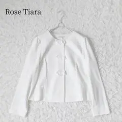 新品未使用タグ付・ローズティアラ【46】完売品・ノーカラージャケット Rose Tiara / ローズティアラ （レディース） ノーカラージャケット