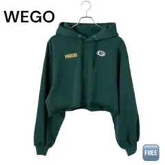 【WEGO】別注NFL ショートパーカー ダークグリーン フリーのサムネイル