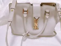 YSL ホワイトレザー ハンドバッグ