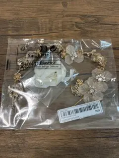 ウェディング ヘッドドレス 花モチーフ