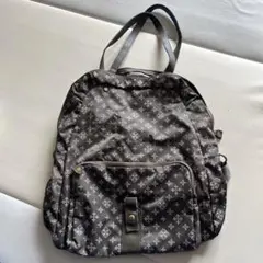 【ラシット】グレー ロゴプリント リュック・バックパック