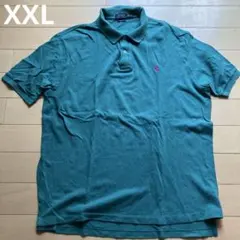 Polo Ralph Lauren ポロシャツ XXL ターコイズ　ダメージあり