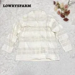 s.1203【ローリーズファーム】長袖シャツ 透け感あり アイボリー 大きめ