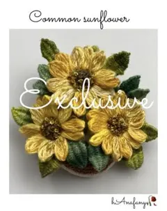 専用)くるみボタン　立体刺繍　ブローチ