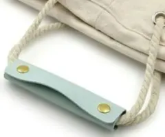 【新品】ハンドルカバー 革 レザー　二枚セット　水色