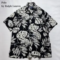 【希少】 ポロバイラルフローレン アロハシャツ オープンカラー 総柄 ADAMS