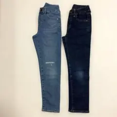 ユニクロ　ウルトラストレッチデニムスリムフィットパンツ 130cm（2本セット）