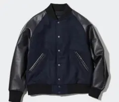 UNIQLO スタジャン　XLサイズ　ネイビー×ブラック