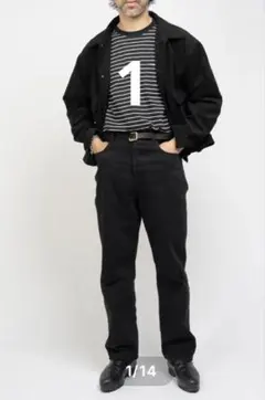 KAJA MEDIUM BAGGY BLACK DENIM PANTS L 3 - メルカリ