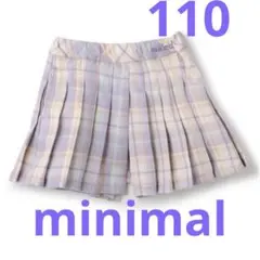 minimal 110 プリーツキュロット　チェック