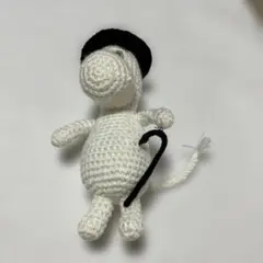 ①ムーミンパパ　黒い帽子 杖付き