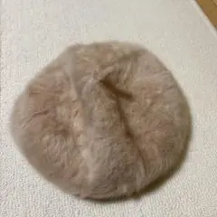 ファー ベレー帽 ベージュ アンゴラ50%