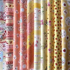 松山敦子さんカットクロス10枚（オレンジ＆イエロー）