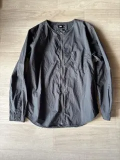 HARE フロントジップ 長袖シャツ ブラックのサムネイル