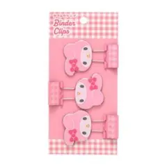 新品未開封 サンリオ人気商品 マイメロディ　ダブルクリップ 3個セット