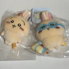 【☆新品未使用☆】ちいかわ　うさぎマスコット2点　ゴーグル　もちっとぷちミニのサムネイル