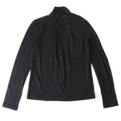 AP039 美品 ジョルジュレッシュ 黒 タートルネック ニットカットソー 38