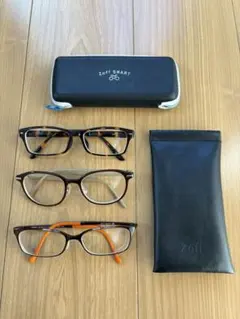 《zoff》メガネ 度入り 3点セット