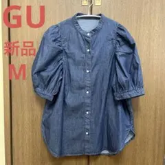 GU レディース デニム 五分丈 ブラウス M
