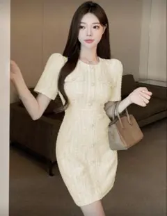 DAZY スクエアネック レディース ショートドレス