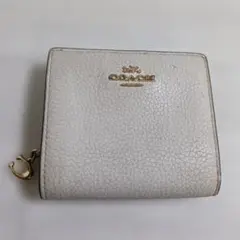 COACH コーチ 二つ折り財布 スモールウォレット アイボリー×ブラウンのサムネイル