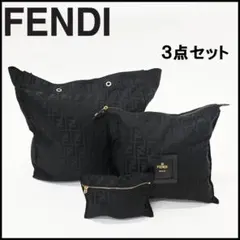 a1628 FENDI【フェンディ】トートバッグ ポーチ ズッカ柄 ３点セット