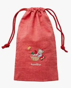 familiar 巾着 赤