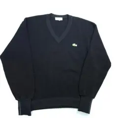 3015 美品 90s ヴィンテージ LACOSTE ラコステ ニット 黒 4