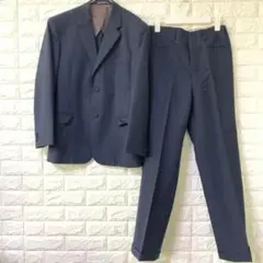 美品 テーラード シングル スーツ くるみボタン フォーマル 秋冬 高級品