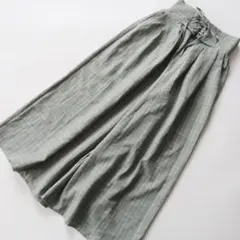 状態良好！グランドクルーJP★チェックレースアップワイドパンツ★M