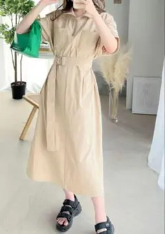 新品　ジャバ JaVa ワンピース　s　ジップロングワンピース