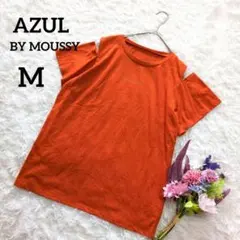 ☆アズールバイマウジー　デザインTシャツ　カットアウト　オレンジ　M　6495のサムネイル