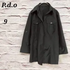 P.d.o【9】未使用品 シャツジャケット ロールアップ 七分袖 ダブルポケットのサムネイル